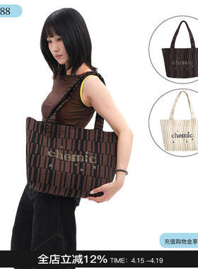 Chemic 2026年新品 The Relief 立体蓬蓬托特大容量条纹单肩包