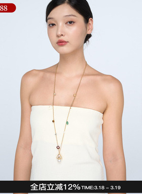 Blingkolio不另可 26新款天然石串珠台灯吊坠毛衣链百搭项链M星店