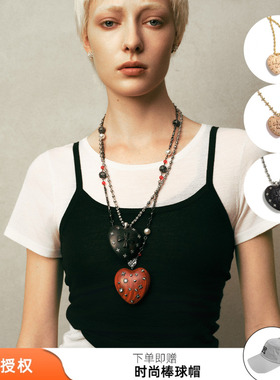 tokokkino繁星爱心木头项链