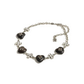 tokokkino 木与晶紫光檀木蝴蝶花短项链爱心锁骨链百搭 26春夏新款