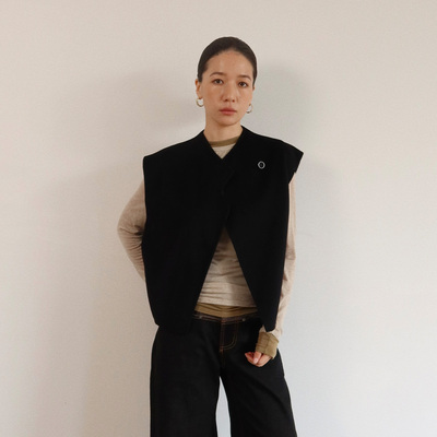 sesaar赛萨双面呢造型马甲