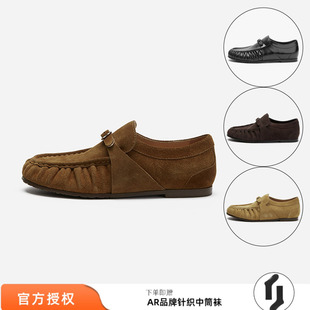 cotemp 柔软麂皮圆头手工乐福鞋 舒适一脚蹬休闲皮鞋 M星店 2026新款