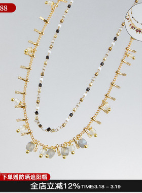 EPISSAGE项链串珠叠感锁骨链