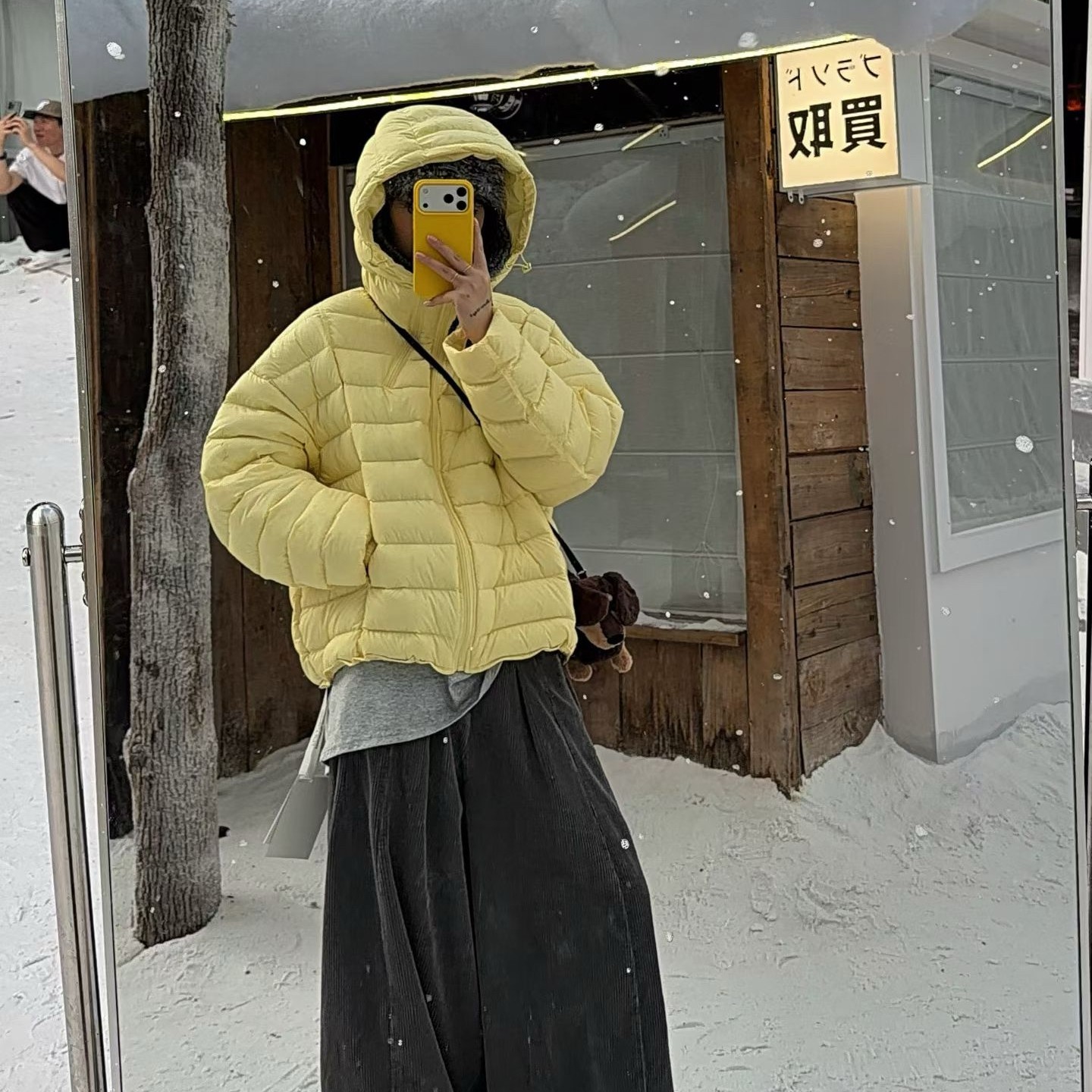 巨好看龟背排骨短款90绒羽绒服女