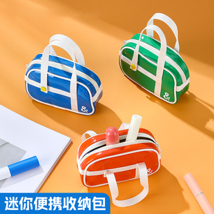 小挂包手提包化妆品口红证件卡包 日本kingjim锦宫迷你便携收纳包TENNIS网球风女生化妆包日系学生简约时尚