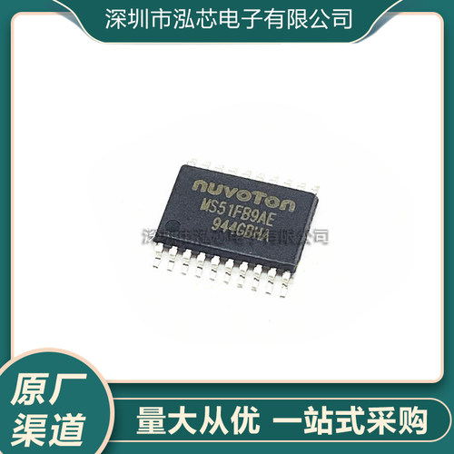 全新进口原装MS51FB9AE 8位微控制器 TSSOP-20 兼容N76E003AT20