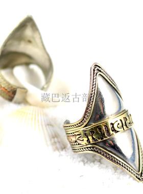 手工戒指藏饰白铜复古铜戒