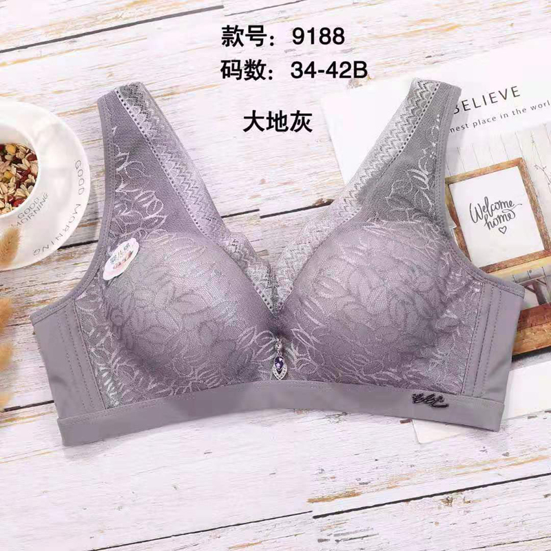 背心式 B杯纤姿悦文胸无钢圈中模婴儿棉柔软3排扣聚拢小内衣9188