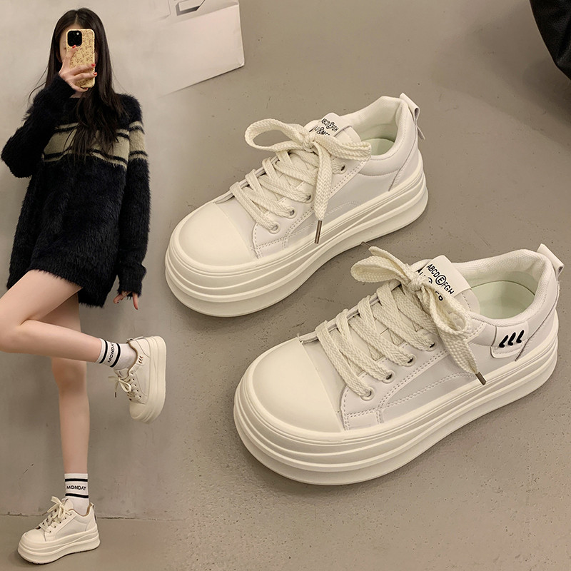 小白鞋女小个子内增高软底轻盈好看2026春季爆款时尚百搭休闲板鞋,女鞋,老爹鞋,淘宝优惠券,粉丝福利购,淘宝优惠卷
