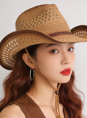 2026新款防晒弯檐巴拿马草帽女