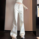 休闲百搭直筒牛仔长裤 GYOKUU 半yong久小白裤