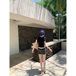 黑灰条纹休闲短裤 2025ss 松弛一夏 GYOKUU