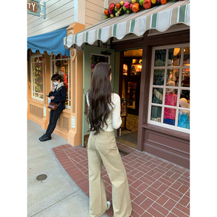 GYOKUU【流行趋势】2026ss 卡其色直筒牛仔裤