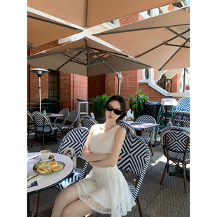 白色蕾丝拼接背心连衣裙 2025ss GYOKUU 白色恋人