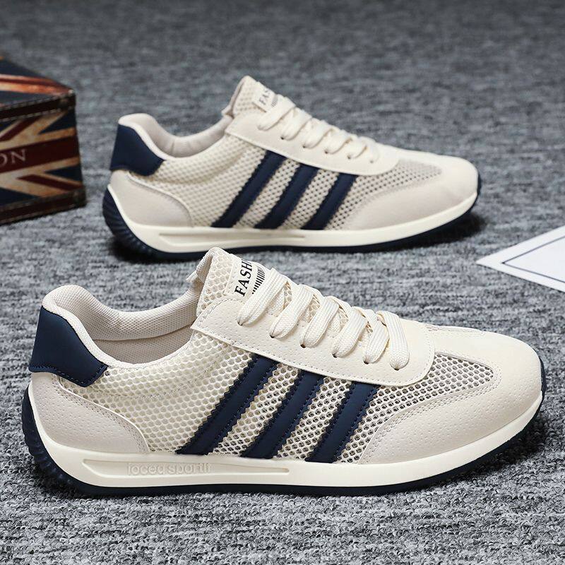 夏季男鞋2025新款网面透气运动休闲跑步鞋工作软底轻便防臭阿甘鞋