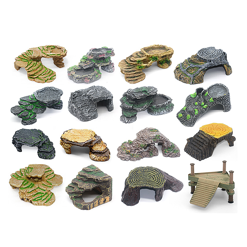 乌龟晒台巴西龟晒背台草龟躲避龟缸造景高水位爬坡浮岛喂食槽爬台