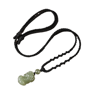 和田玉貔貅吊坠男款项链女天然玉石财源情侣霸王貔恘挂件玉坠玉佩