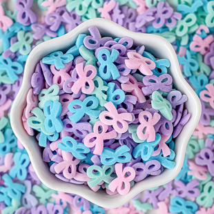 蝴蝶结糖珠蛋糕装 饰彩糖珍珠糖切片糖片生日甜品烘焙糖果彩针点缀