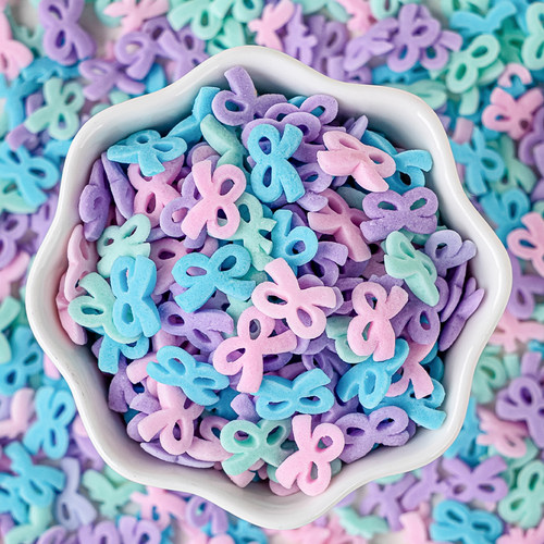 蝴蝶结糖珠蛋糕装饰彩糖珍珠糖