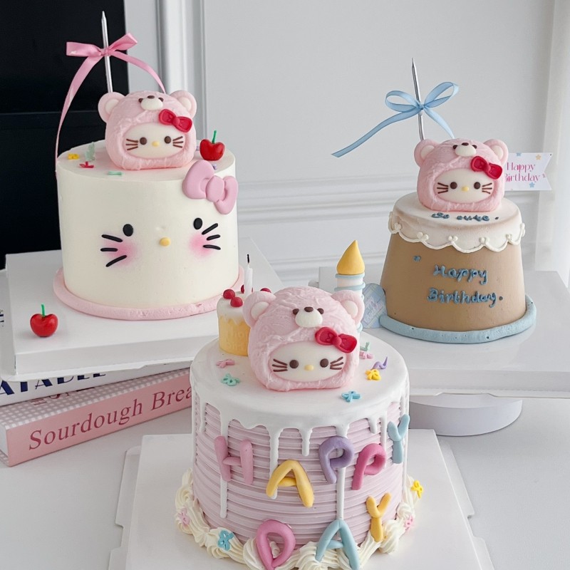 凯蒂猫巧克力蛋糕装饰摆件卡通KT小熊猫动物造型慕斯生日网红插件,节庆用品/礼品,节日装扮用品,淘宝优惠券,粉丝福利购,淘宝优惠卷