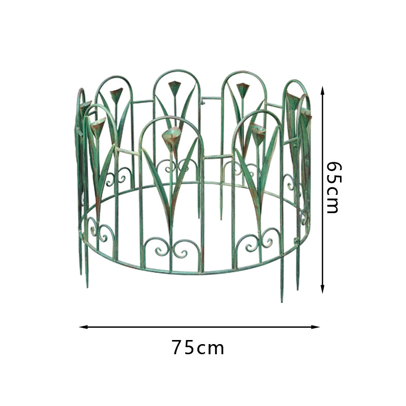 外单欧式做旧铁艺爬藤架花架铁线莲月季全圆栅栏隔断花园庭院装饰
