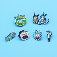 瑞克和莫蒂卡通胸针Rick And Morty搞怪创意金属徽章包包装饰别针