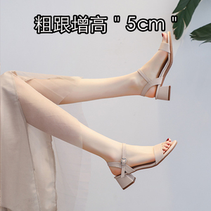 一字带高跟凉鞋夏外穿时尚高级感