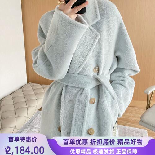 【直播供货】新款羊绒大衣女中长款100苏力羊驼毛冬季厚毛呢外套
