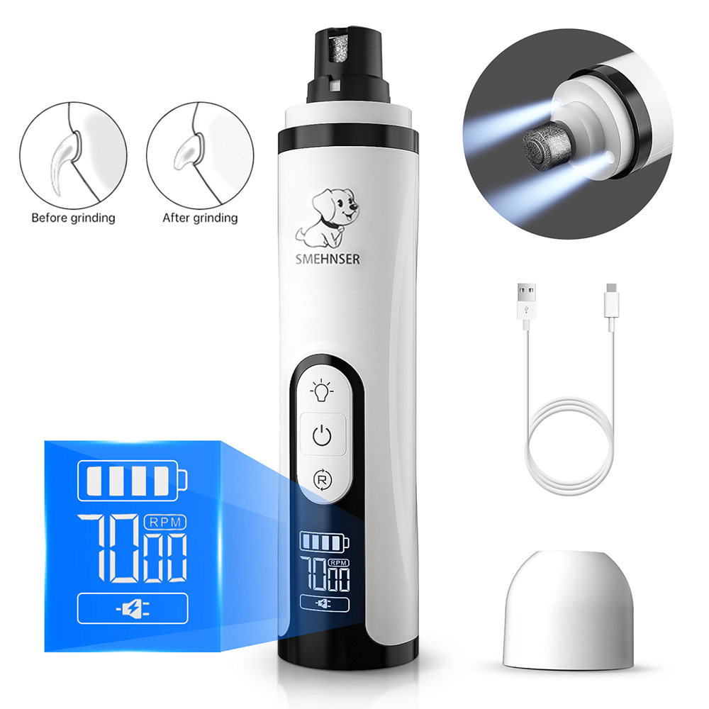 3档LED双灯宠物磨甲器LCD液晶屏大功率电动指甲刀猫狗充电修甲器,宠物/宠物食品及用品,其他美容护理用品,淘宝优惠券,粉丝福利购,淘宝优惠卷