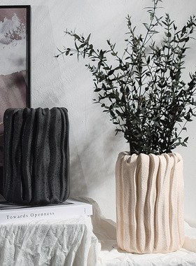 陶瓷花瓶高级感干花鲜花插花花器样板房家居软装饰品别墅摆件装饰