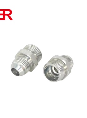 DIN公制24度转37度喇叭口扩口接头 1CJ/1DJ碳钢卡套式转接头