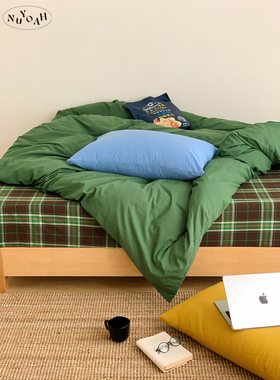 Nuyoah studio  琥珀松林 韩系复古混搭全棉水洗100棉四件套床品