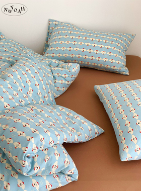 Nuyoah studio 小狗团团 纯棉针织全棉母婴A类四件套天竺棉床单