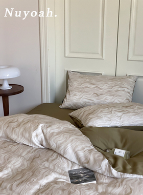 Nuyoah studio 阿尔卑斯 设计师款简约60支兰精天丝夏季四件套