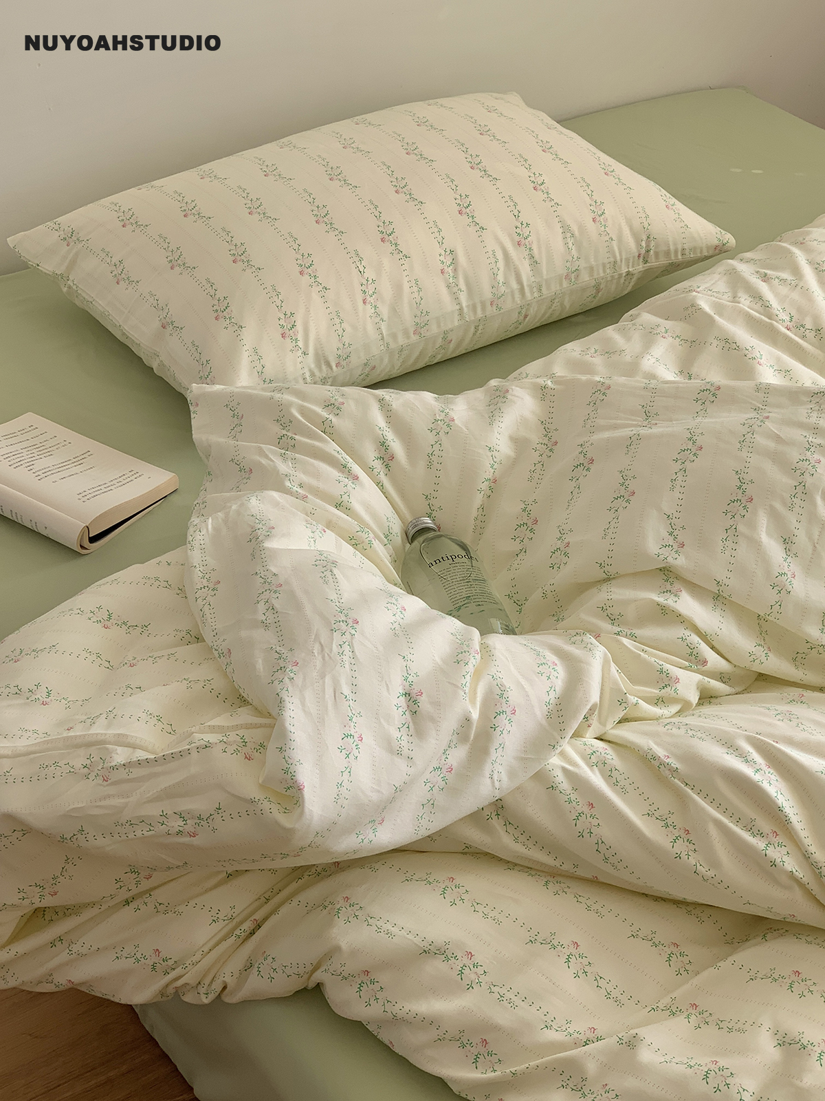 Nuyoah studio 花间集 ins韩系复古碎花全棉少女风四件套纯棉床品