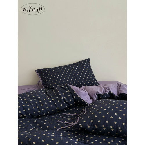 复古碎花全棉水洗100棉四件套