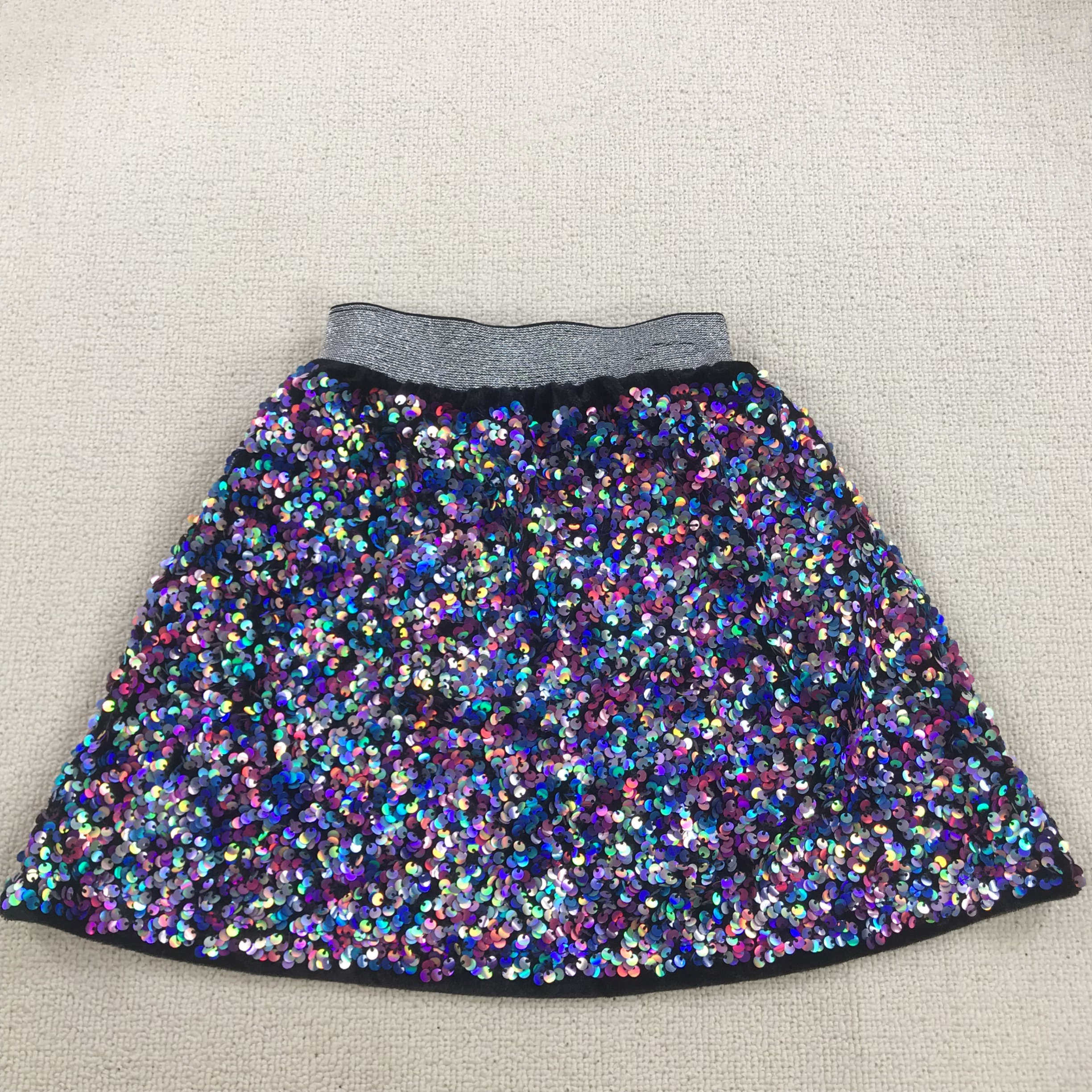 外贸女童女孩子松紧腰双层亮片春秋半身裙秋装裙子新款,童装/婴儿装/亲子装,半身裙,淘宝优惠券,粉丝福利购,淘宝优惠卷