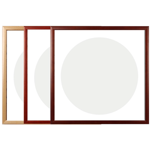 实木卡纸画框宣纸镜面软卡加厚国画书法作品装裱画正方形相框挂墙正方形外框中式简约复古空白相框