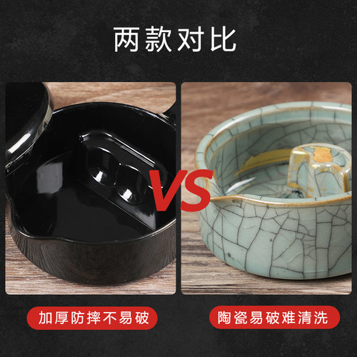 曹一阁多功能加厚带盖仿瓷墨池墨碟墨盘墨盒塑料调色盘砚台成人初