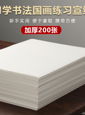 曹一阁初学者练习纸加厚宣纸书法专用纸半生半熟生宣国画写意毛笔书法毛笔字纸小尺寸软笔入门书法作品纸