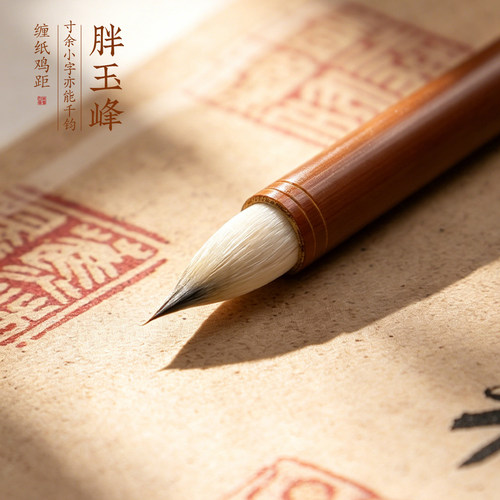 曹一阁手工缠纸鸡距笔小楷毛笔书法专用兼毫抄经小毛笔专业笔蒜头短锋蝇头临摹软笔古法初学者毛笔文房四宝