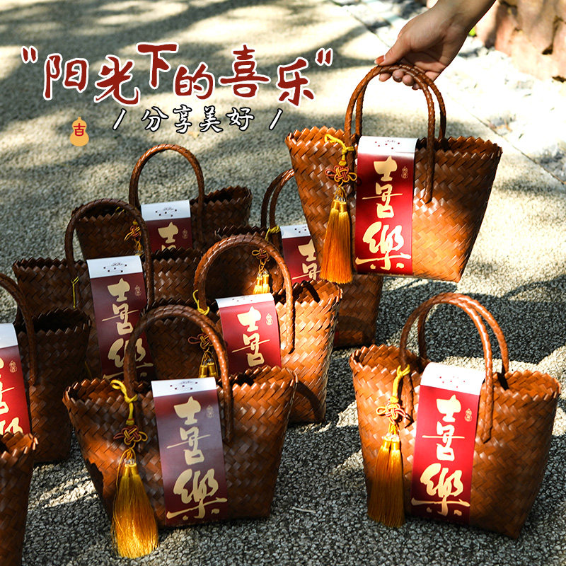 手工编织伴手礼袋大气高级感