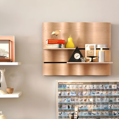 德国设计Scandinavian斯堪的纳维亚弧形置物架小户型美学陈列神器