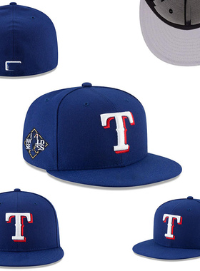 蓝色潮帽全封闭棒球帽时尚男女不可调节款圆顶帽硬顶帽街舞平沿帽