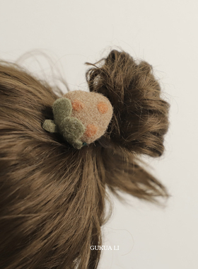 GUKUALI原创草莓发绳发饰头饰头绳新款女粉色红色可爱盘发编发子