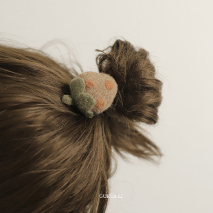 GUKUALI原创草莓发绳发饰头饰头绳新款 女粉色红色可爱盘发编发子