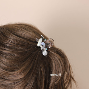 GUKUALI新款半扎发气质海洋刘海儿抓夹鲨鱼夹发卡夹子头饰女百搭
