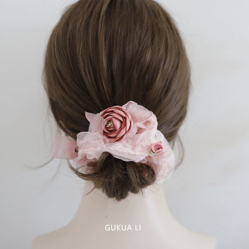 GUKUALI原创小花网纱大肠圈