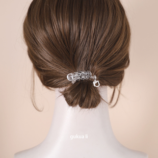 GUKUALI吊坠电话绳发圈可做手链发绳少女皮筋头绳发饰扎头发绳新