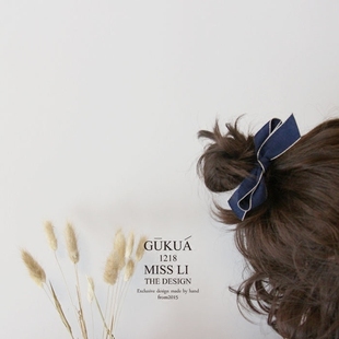 257gukua 发饰蝴蝶结 李小姐手作皮筋发圈日系甜美气质头饰新款